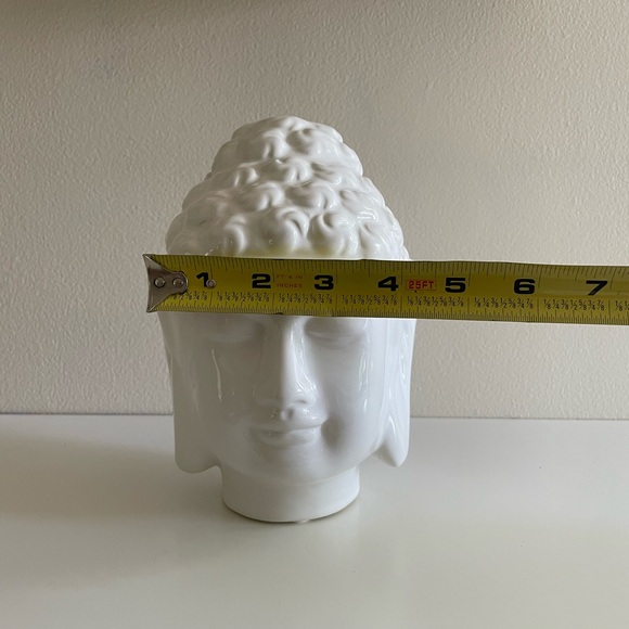 White Buddha Head Sculpture - Picture 7 of 8